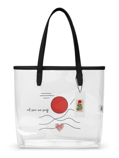 at sea we surf |  tote bag