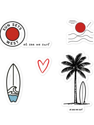 Sun Sets West Stickers